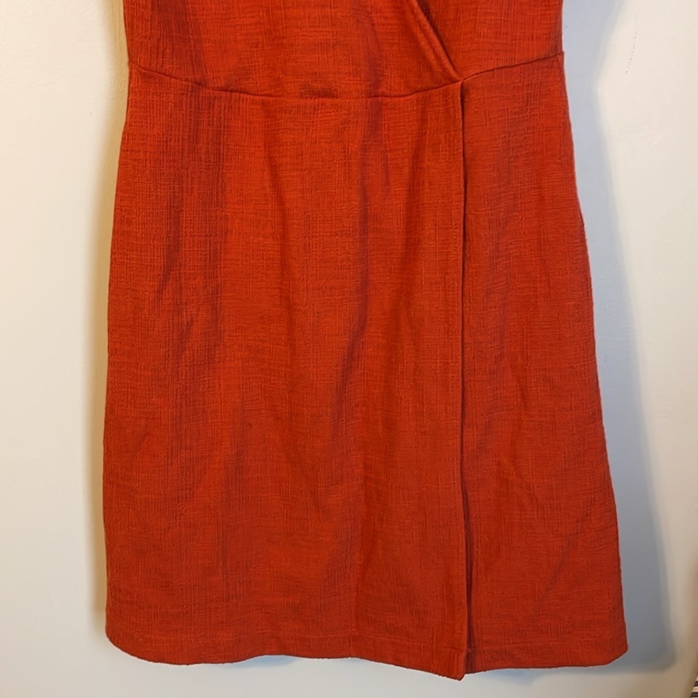 Madewell Cross Front Wrap Flutter Sleeve Mini Dre… - image 4